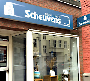 Bestatter Scheuvens Außenansicht in Gerresheim