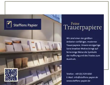 Feine Trauerpapiere Steffens Papier